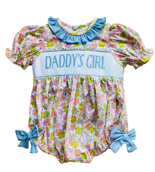 Pre-order no moq SR3933 pre-order baby girl clothes DADDY floral short sleeve bubble-26.1.5