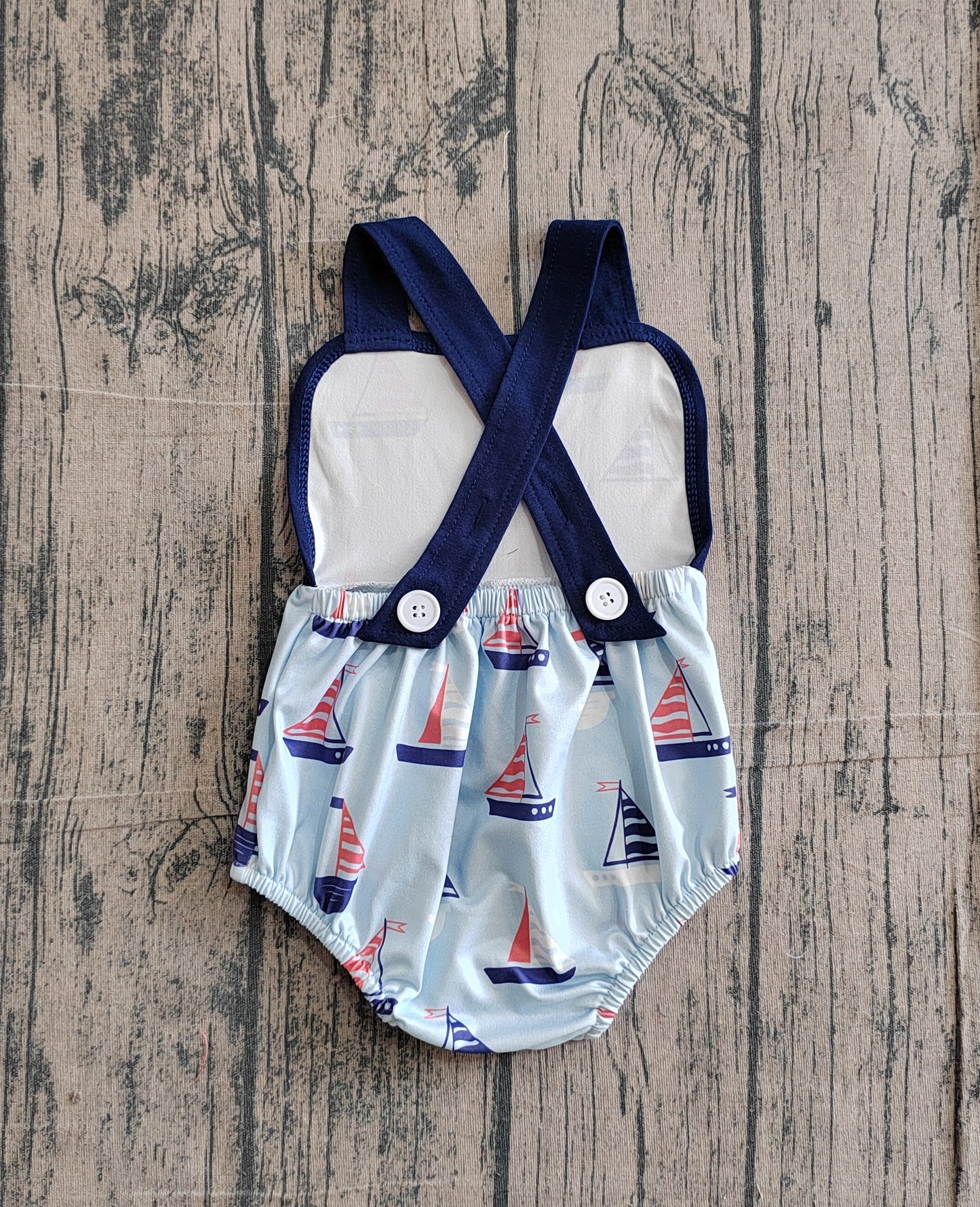 SR3945 Preorder Sample Baby Girl Strap Boats Plaid Ruffle Rompers