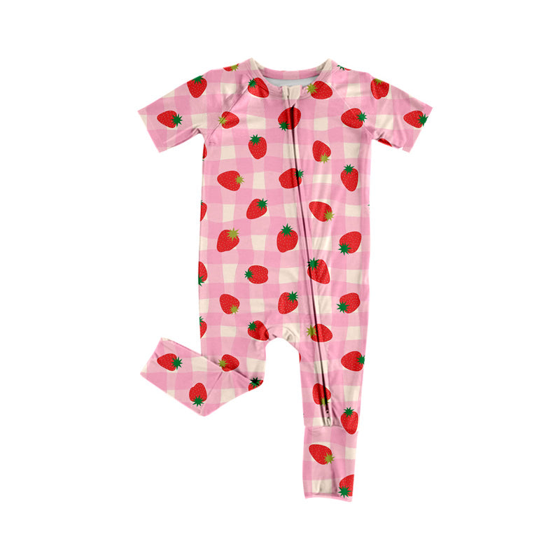 Pre-order no moq SR3963 pre-order baby girl clothes strawberry short sleeve bubble-26.1.12