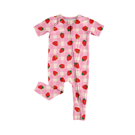 Pre-order no moq SR3963 pre-order baby girl clothes strawberry short sleeve bubble-26.1.12