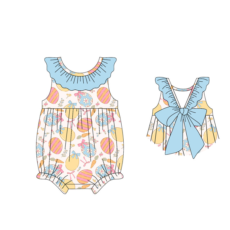 Pre-order no moq SR3982 pre-order baby girl clothes bunny bow vest bubble-26.1.14