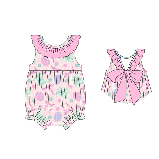 Pre-order no moq SR3983 pre-order baby girl clothes bunny bow vest bubble-26.1.14