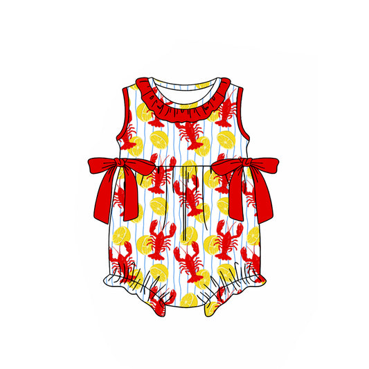 Pre-order no moq SR3992 pre-order baby girl clothes lobster vest bubble-26.1.15