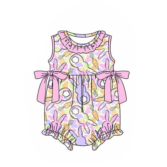 Pre-order no moq SR4010 pre-order baby girl clothes bunny vest bubble-26.1.19