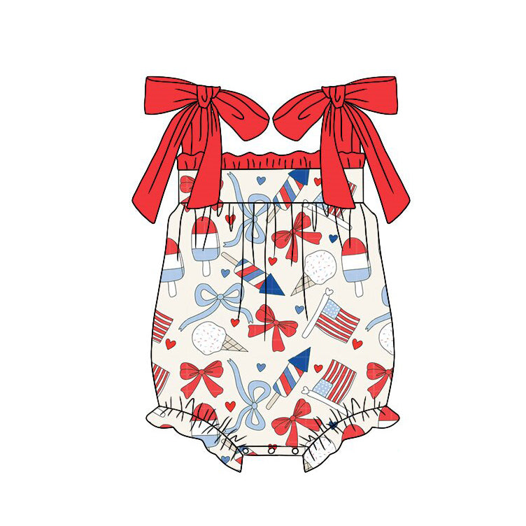 Pre-order no moq SR4028 pre-order baby girl clothes bow suspender bubble-26.1.24