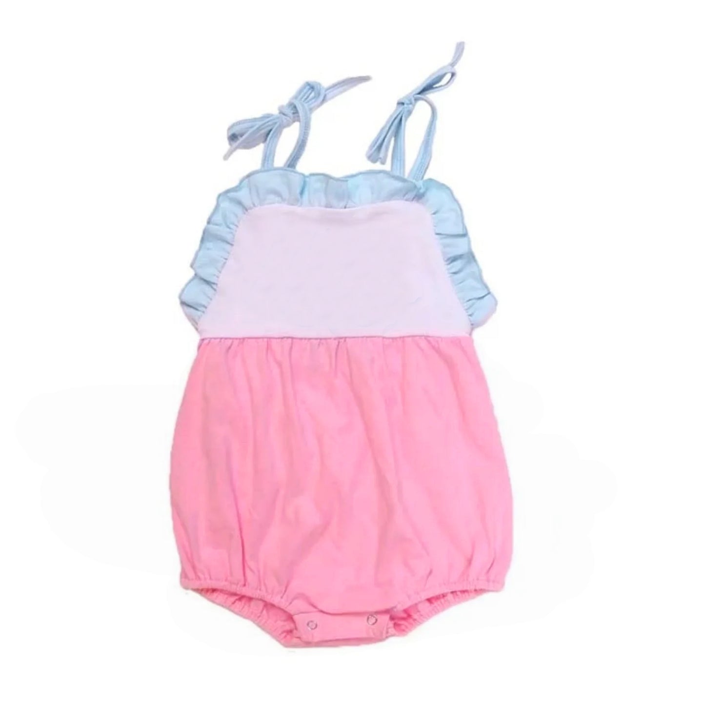 SR4042 Preorder Baby Girl Cotton Strap Ruffle Rompers