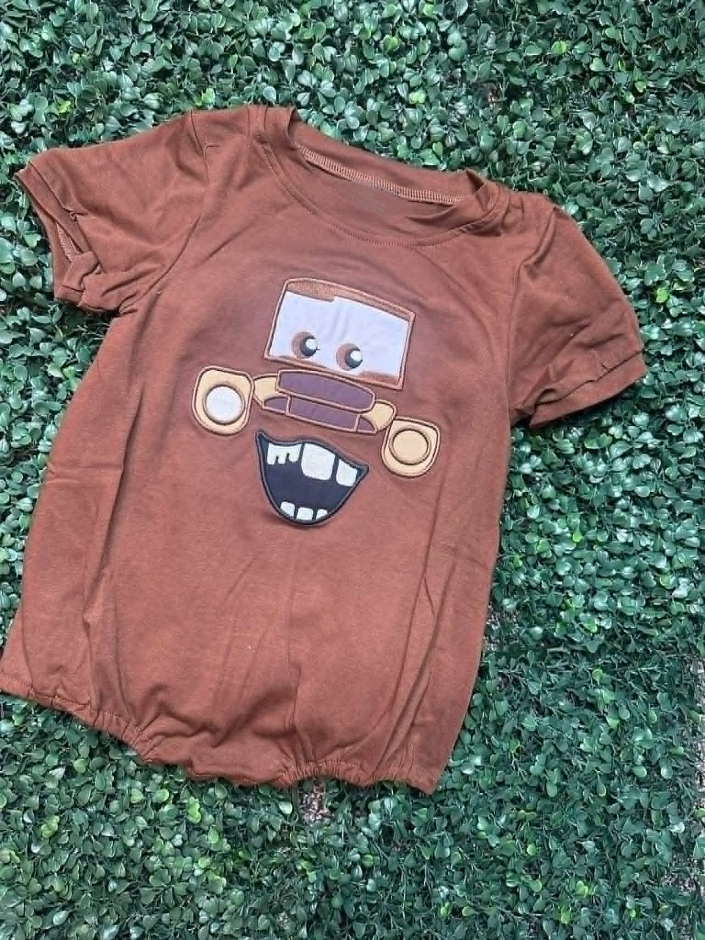 SR4166 Preorder Baby Boys Red Short Sleeve Cartoon Romper