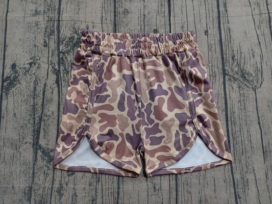 SS0373 Preorder Sample Baby Girls Brown Camo Summer Shorts Bottoms