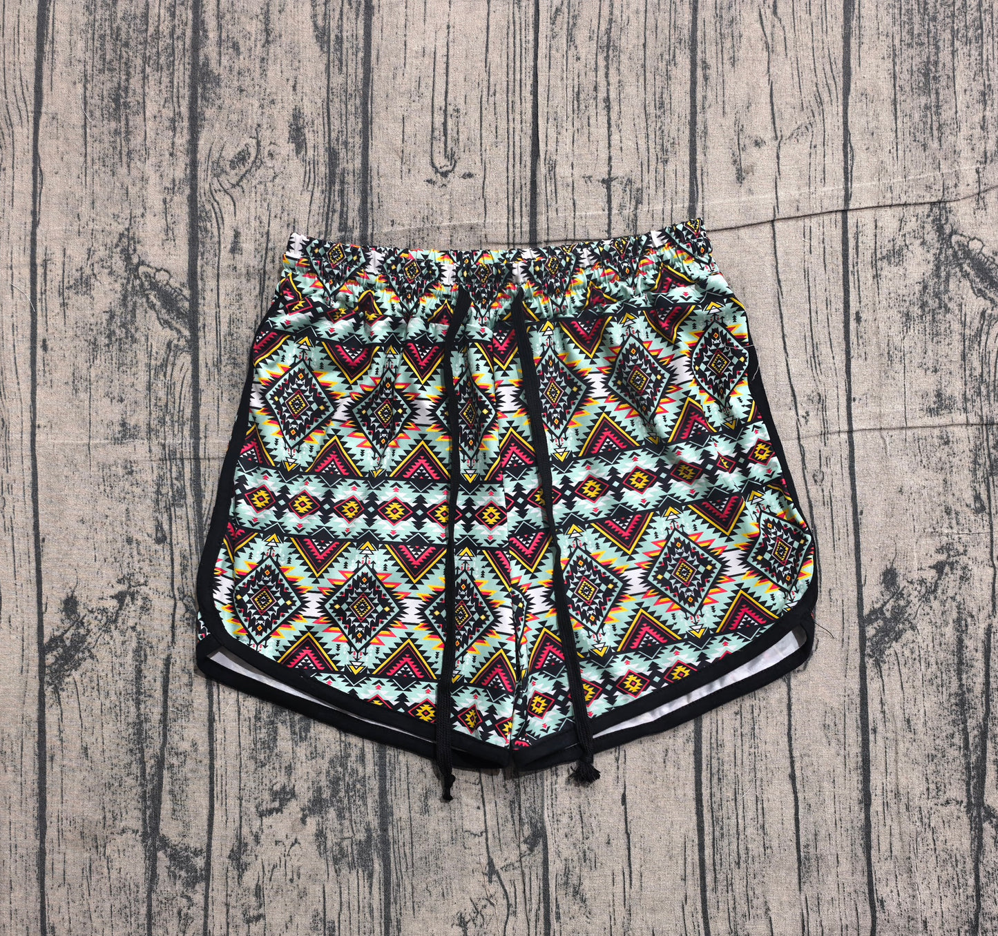 SS0452 Preorder Sample Adult Women Western Aztec Summer Shorts
