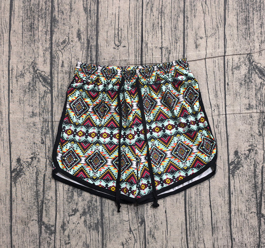 SS0452 Preorder Sample Adult Women Western Aztec Summer Shorts