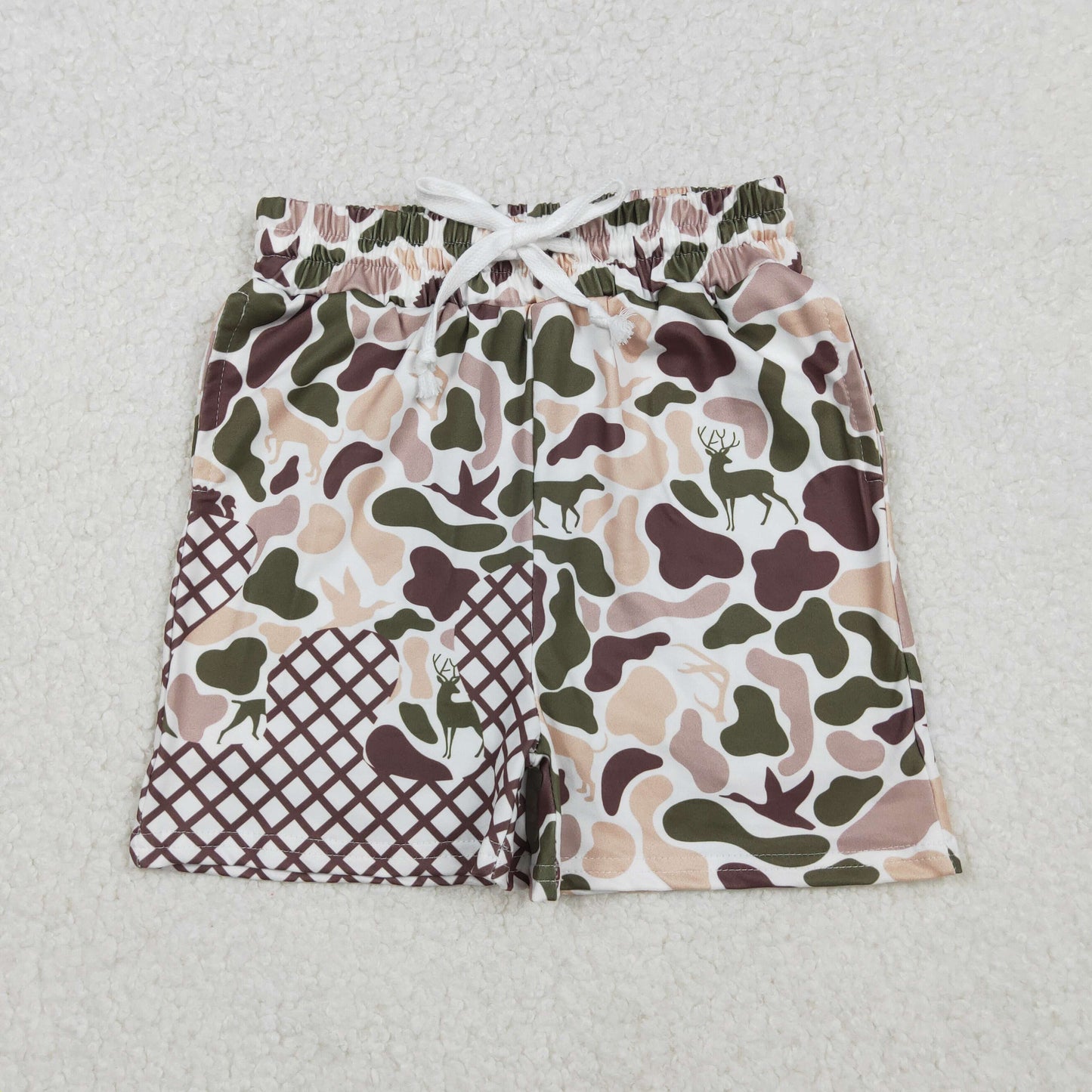 Sibling baby boys clothes camouflage hooded long sleeve shorts sets and tops and shorts