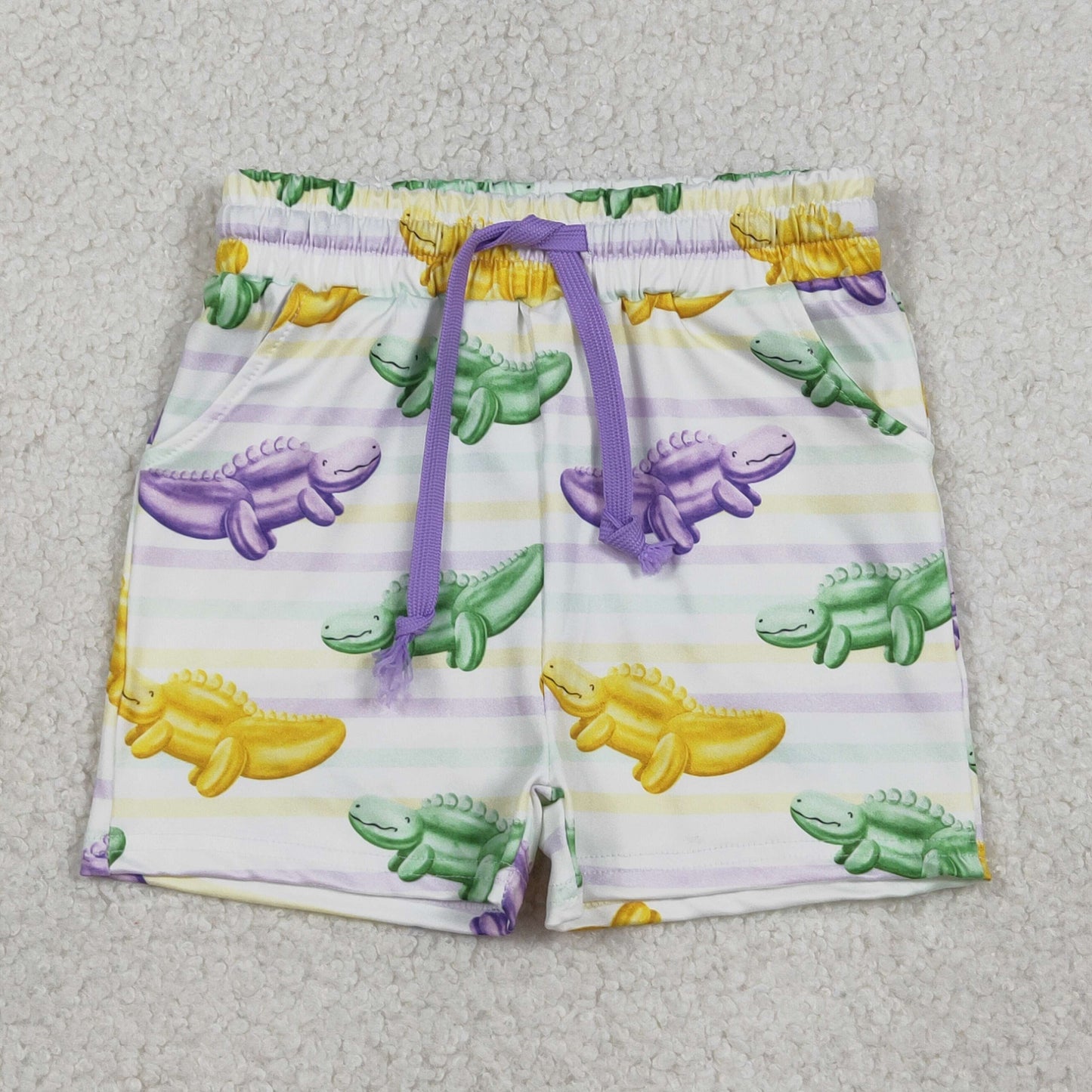 Sibling baby boys clothes mardi gras button short sleeve shorts sets and tops and shorts