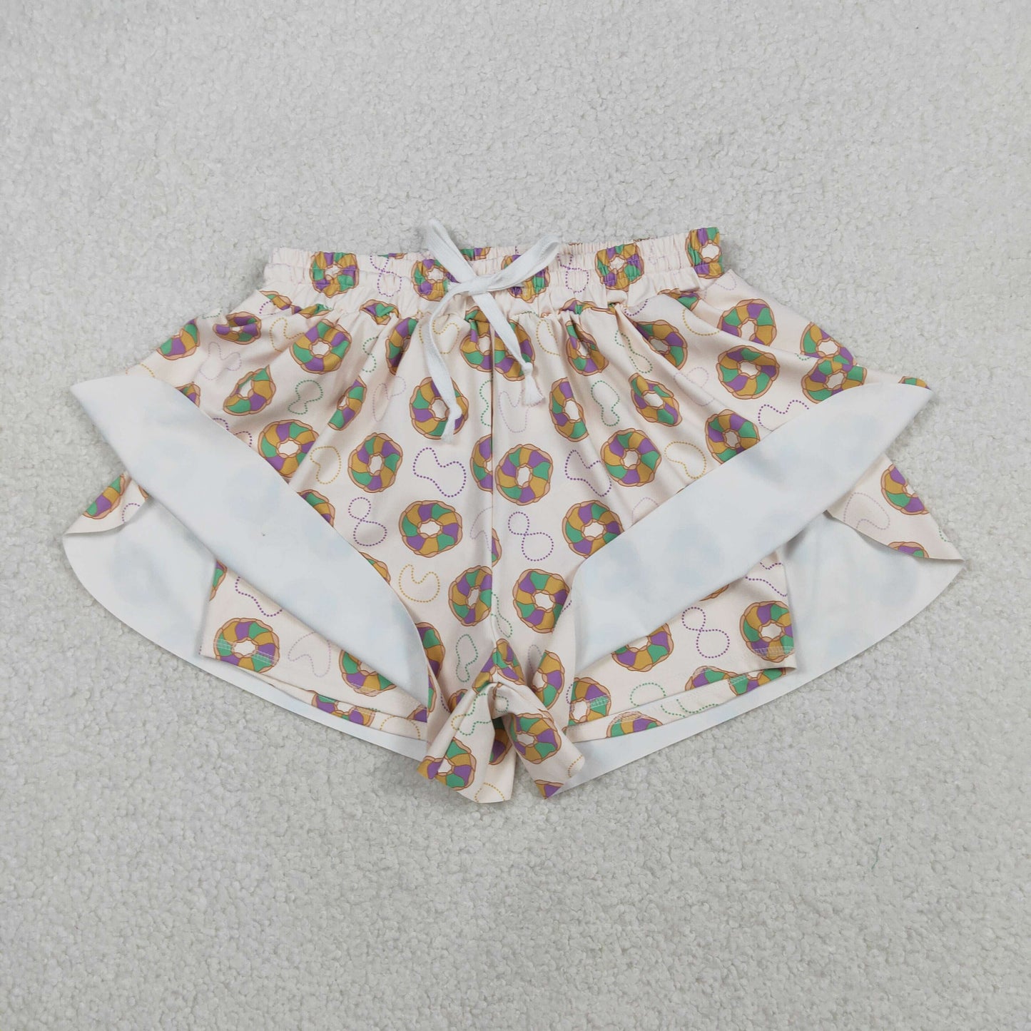 Sibling Baby girls clothes and adult clothes yoga mardi gras kids shorts and adult shorts