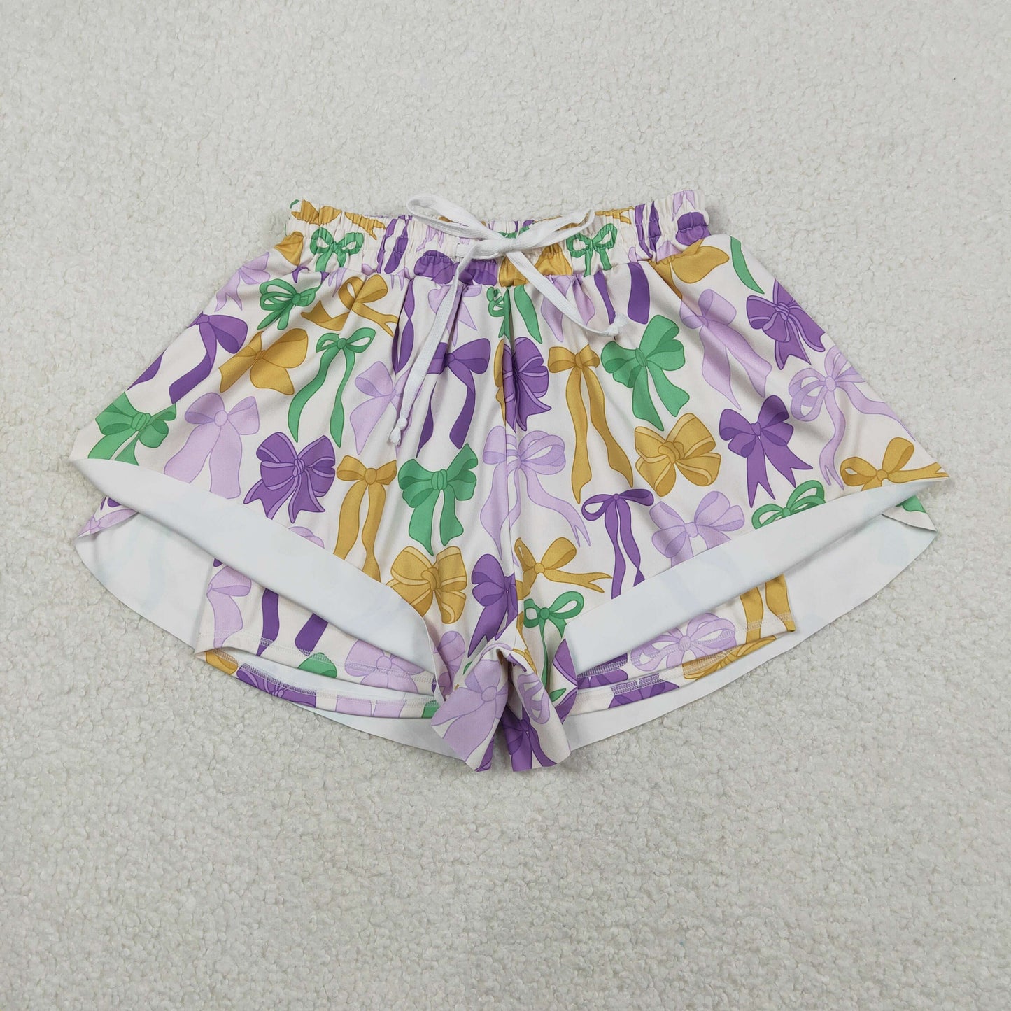 Sibling Baby girls clothes and adult clothes yoga mardi gras kids shorts and adult shorts