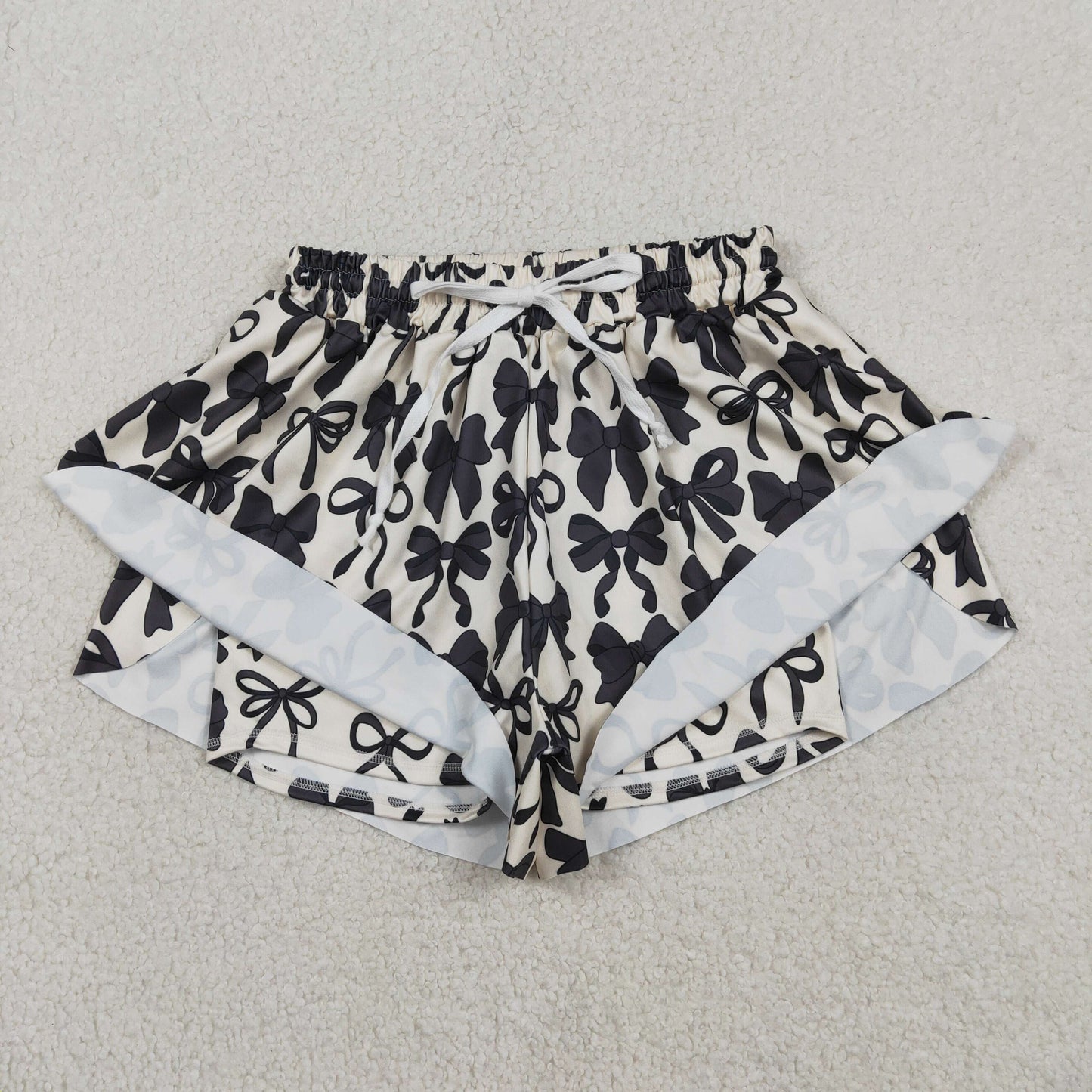 Sibling Baby girls clothes and adult clothes yoga bow kids shorts and adult shorts
