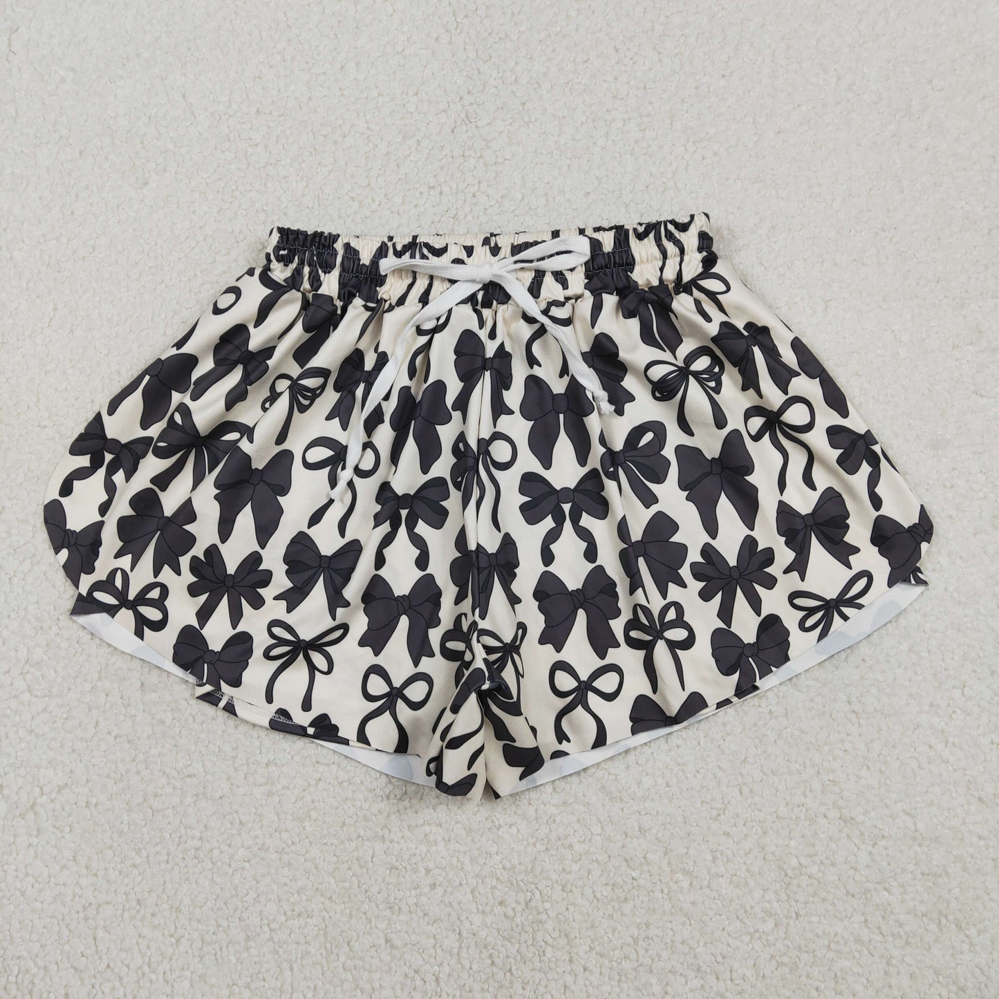 Sibling Baby girls clothes and adult clothes yoga bow kids shorts and adult shorts