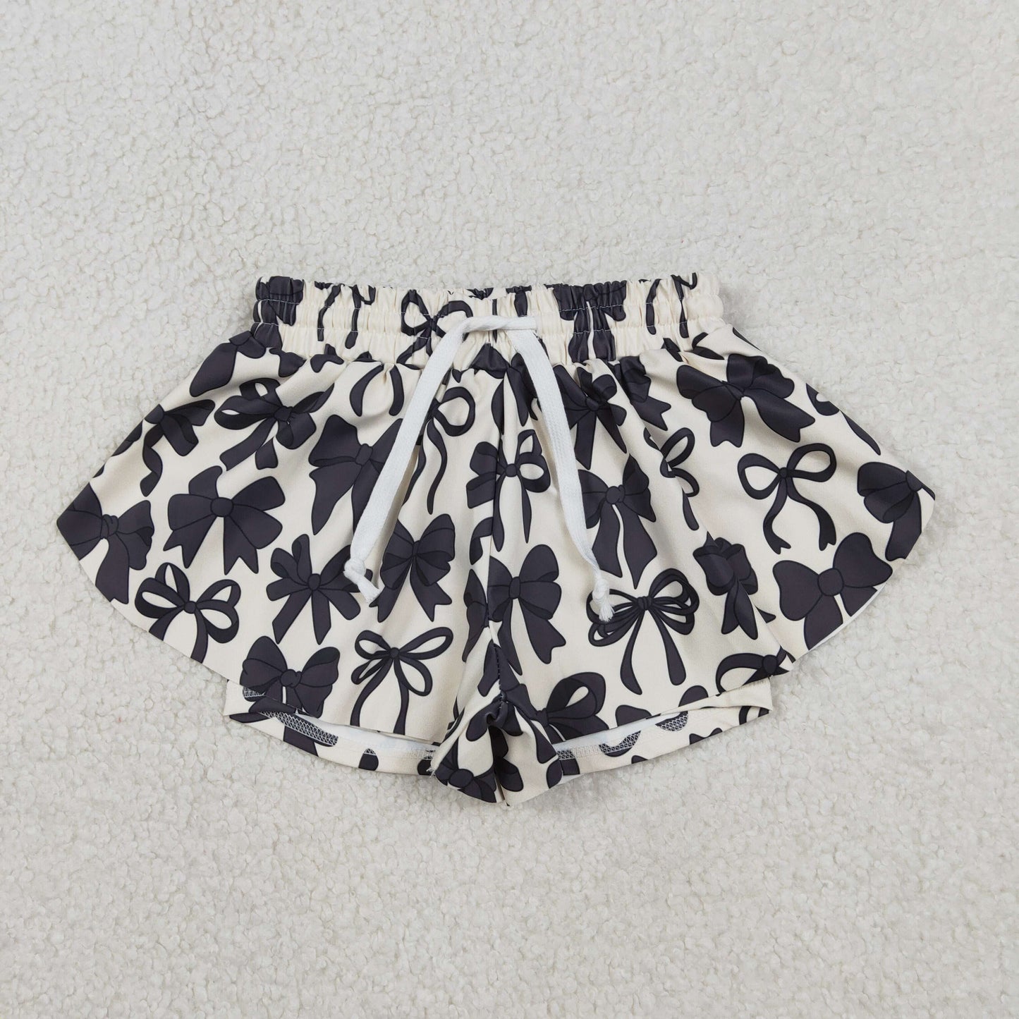 Sibling Baby girls clothes and adult clothes yoga bow kids shorts and adult shorts