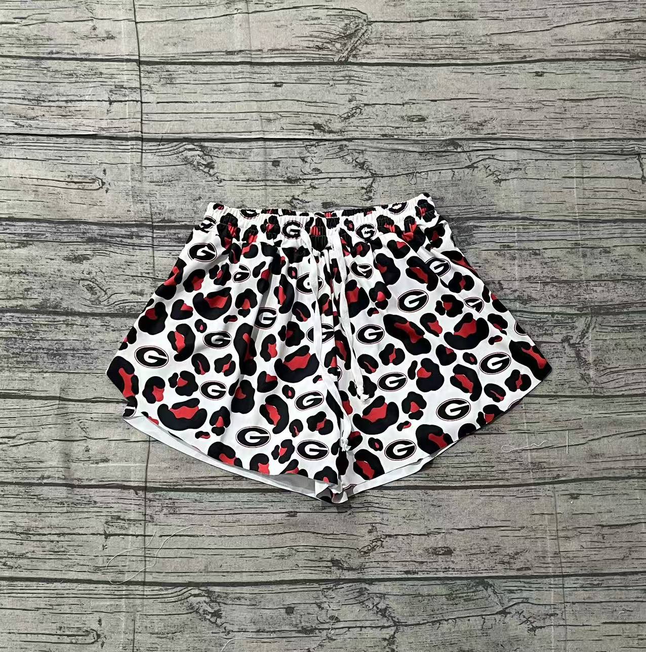 Pre-order no moq SS0804 adult woman clothes summer yoga team camouflage dark red shorts-26.1.25