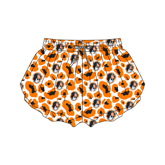Pre-order no moq SS0806 adult woman clothes summer yoga team camouflage orange shorts-26.1.13
