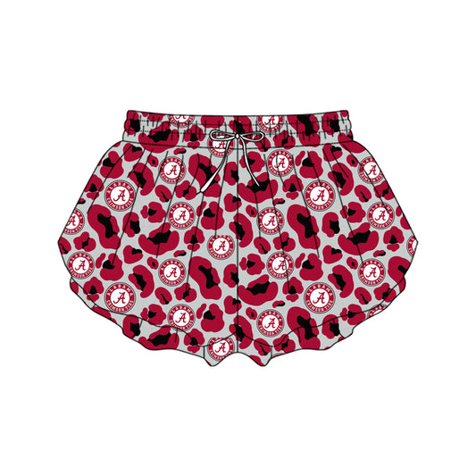 Pre-order no moq SS0807 adult woman clothes summer yoga team camouflage red shorts-26.1.13