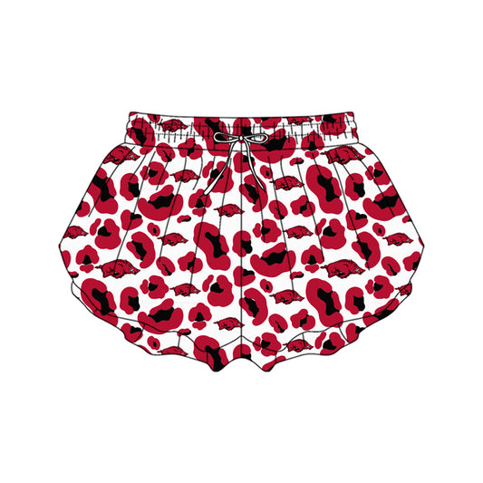 Pre-order no moq SS0808 adult woman clothes summer yoga team camouflage red shorts-26.1.13