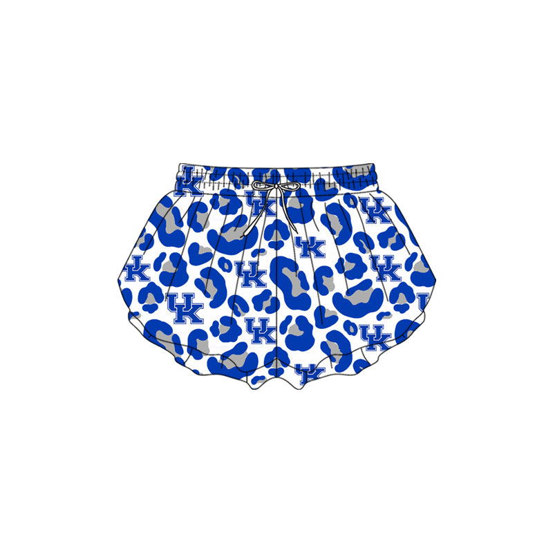 Pre-order no moq SS0812 baby girl clothes summer yoga team camouflage blue shorts-26.1.13