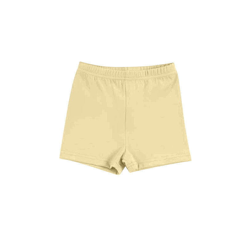 Pre-order no moq SS0829 baby girl clothes summer yoga yellow shorts-26.1.20