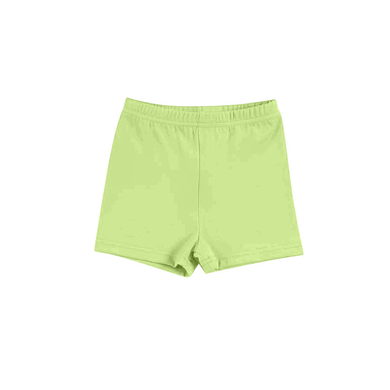 Pre-order no moq SS0830 baby girl clothes summer yoga green shorts-26.1.20