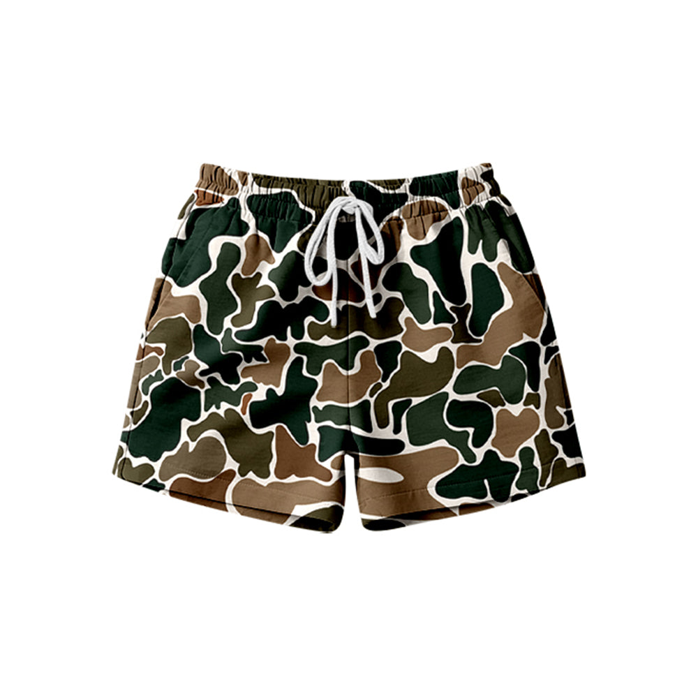 SS0844 Preorder Adult Women Southern Brown Camo Pockets Shorts Bottom