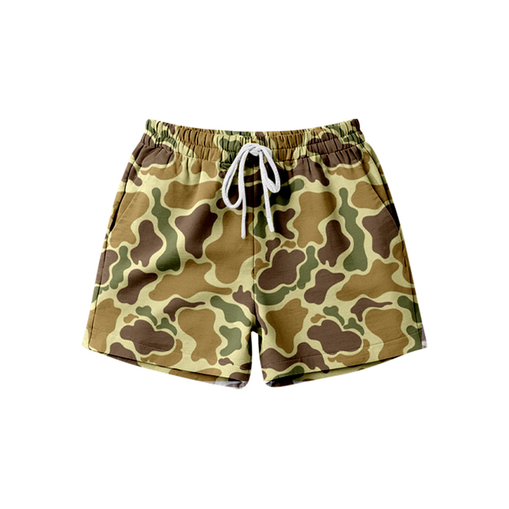 SS0845 Preorder Adult Women Southern Yellow Camo Pockets Shorts Bottom