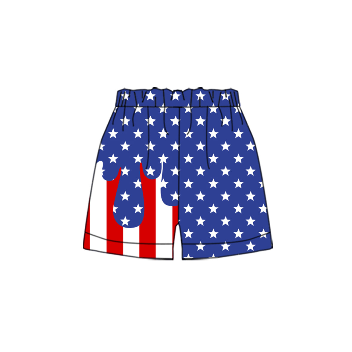 SS0861 Preorder Baby Boy Stars Stripe 4th of July Shorts Bottom