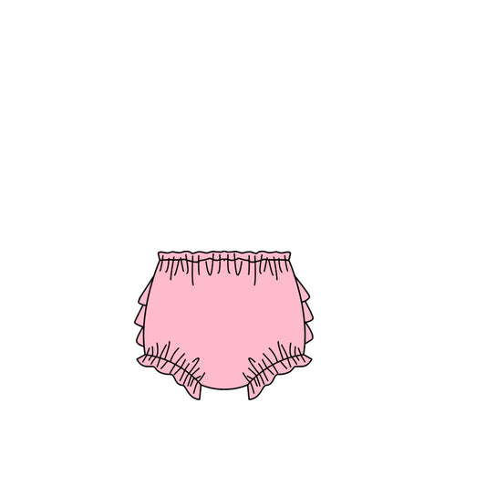 SS0882 Preorder Baby Girls Pink Ruffle Bummies Bottoms