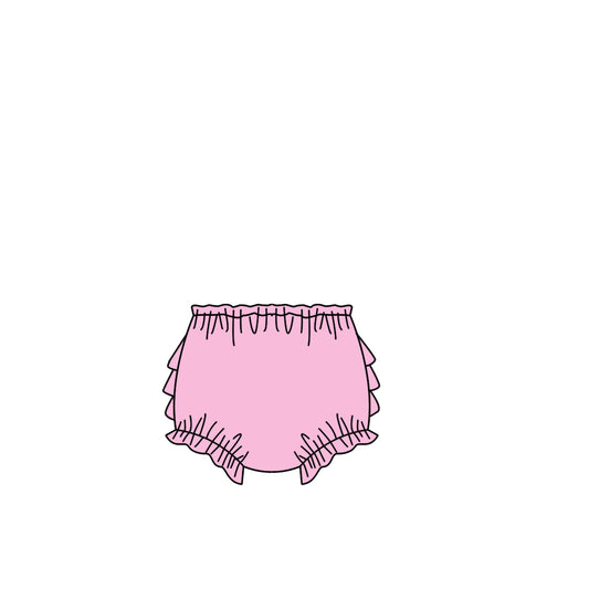 SS0883 Preorder Baby Girls Rose Red Ruffle Bummies Bottoms