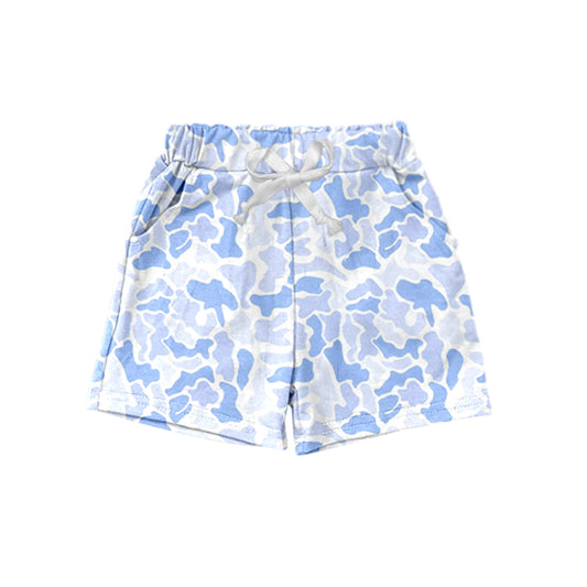 SS0886 Preorder Baby Boys Southern Blue Camo Pockets Shorts Bottom