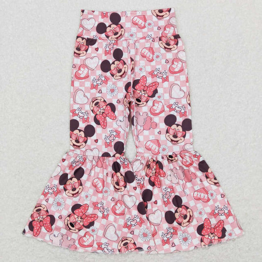 P0366 Cartoon floral plaid pants