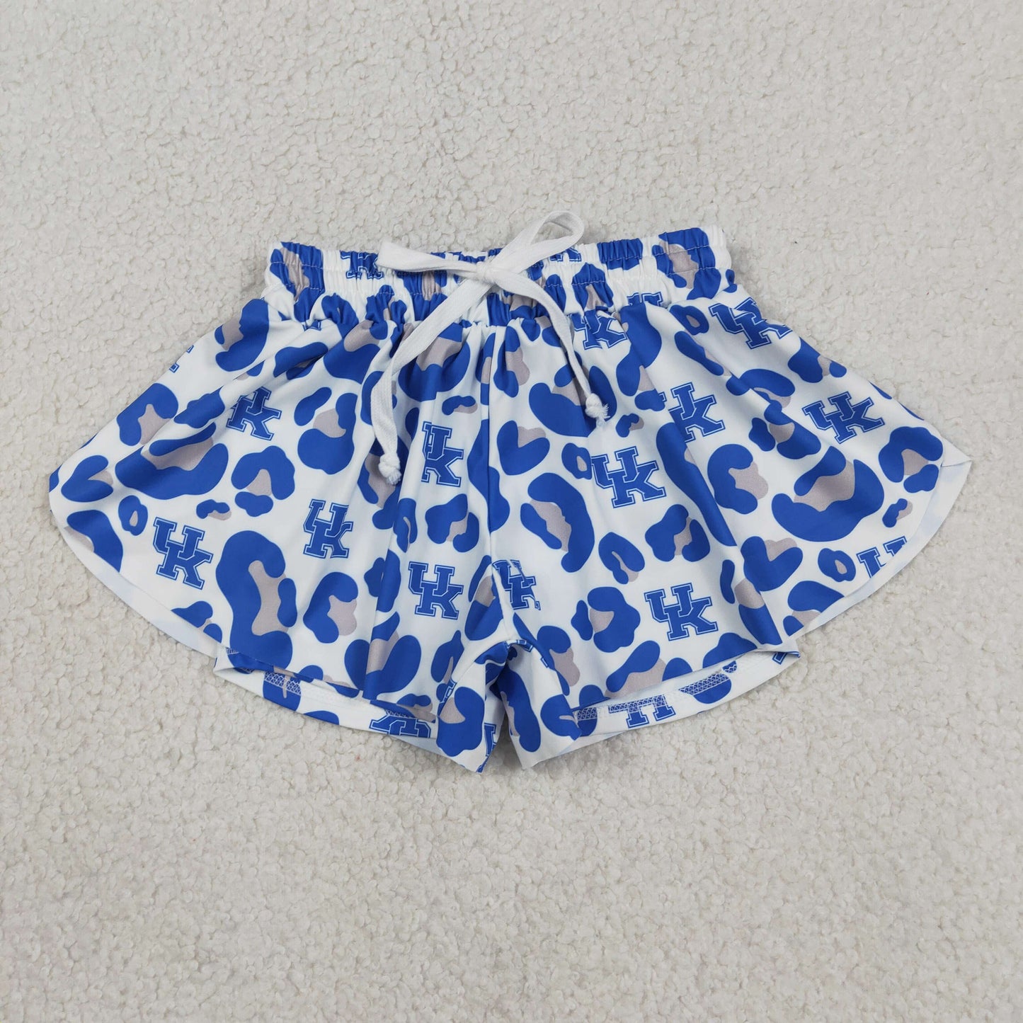 SS0812 Kids Baby Girls Blue Leopard UK Yoga Active Team Butterfly Shorts Bottom