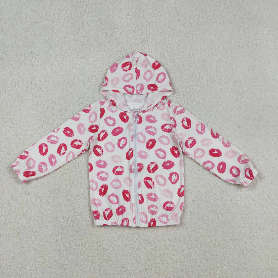 Sibling baby girls clothes hooded zipper long sleeve tops