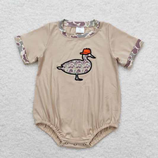 SR1403 Newborn Baby Infant Boys Camo Duck Short Sleeve Rompers