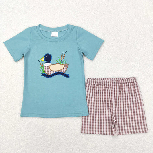 BSSO0281 Baby Boys Duck Short Sleeve Tops Shorts Clothing Sets