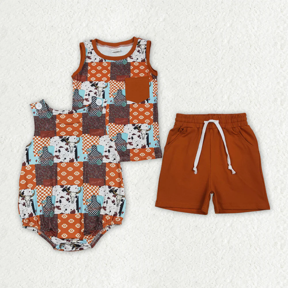 Sibling Baby boys clothes short sleeve shorts sets and Rompers