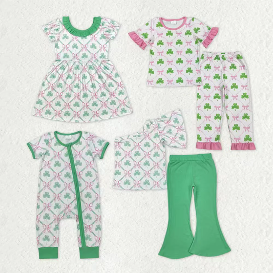 Sibling Baby Girls clothes ST short sleeve Pants Clothes Sets and Dresses and romper