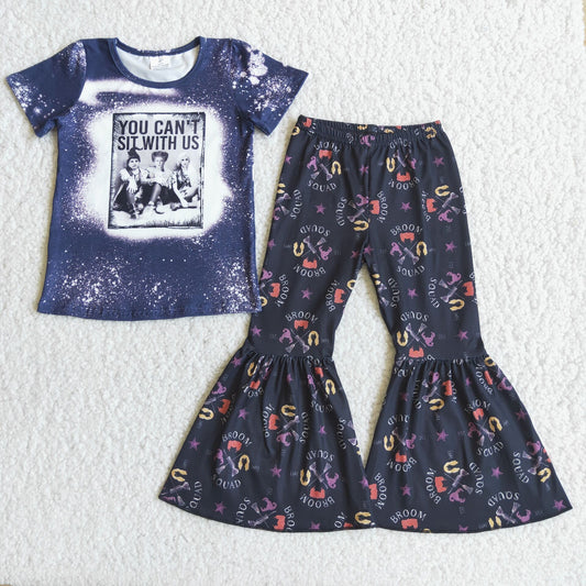 8.25 C2-11 girls outfit short sleeve and long pants cartoon print