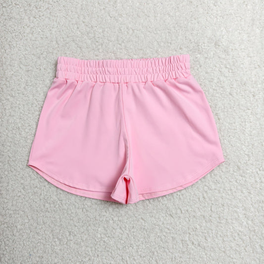 SS0897 Kids Baby Girls Light Pink Yoga Active Sport Shorts Bottom