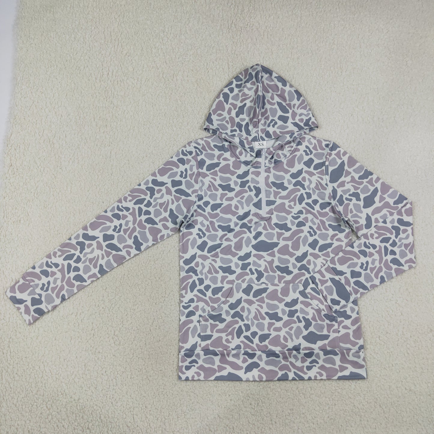 BT1849GT1708 Kids Adult Women Southern Camo Zipper Pocket Hoodies Tops