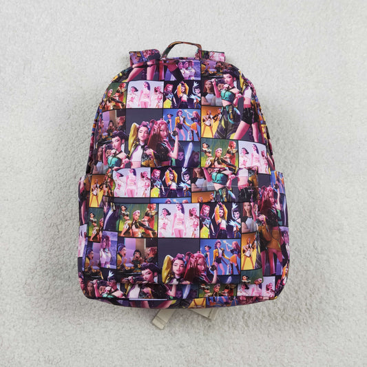 BA0386 Baby Kids Demon Hunter Zipper School Back Bags