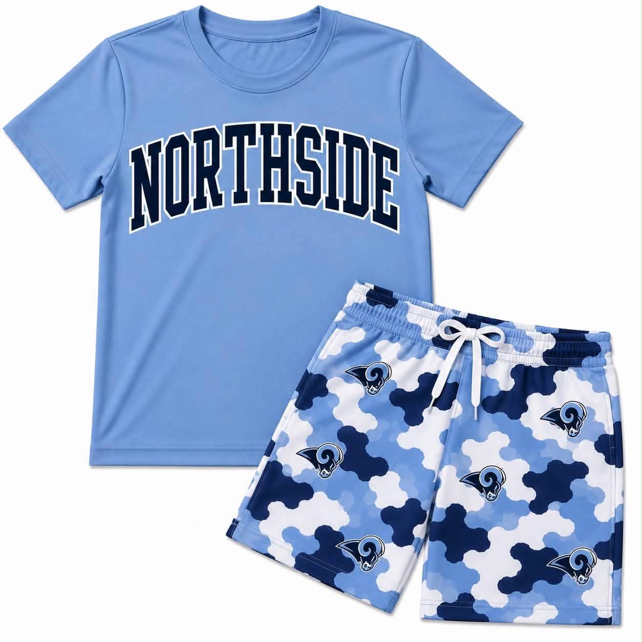 Custom Order Baby Boys Northside Top Camo Short Team Clothes Sets