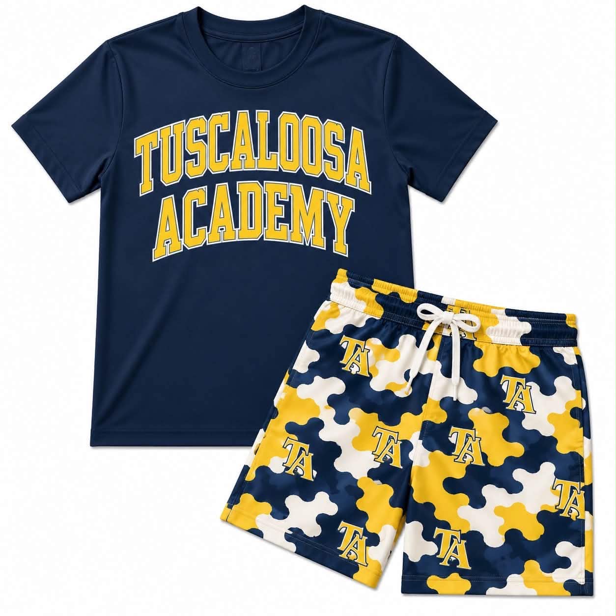 Custom Order Preorder moq 5 Baby Boys Tusc Academy Top Short Team Clothes Sets