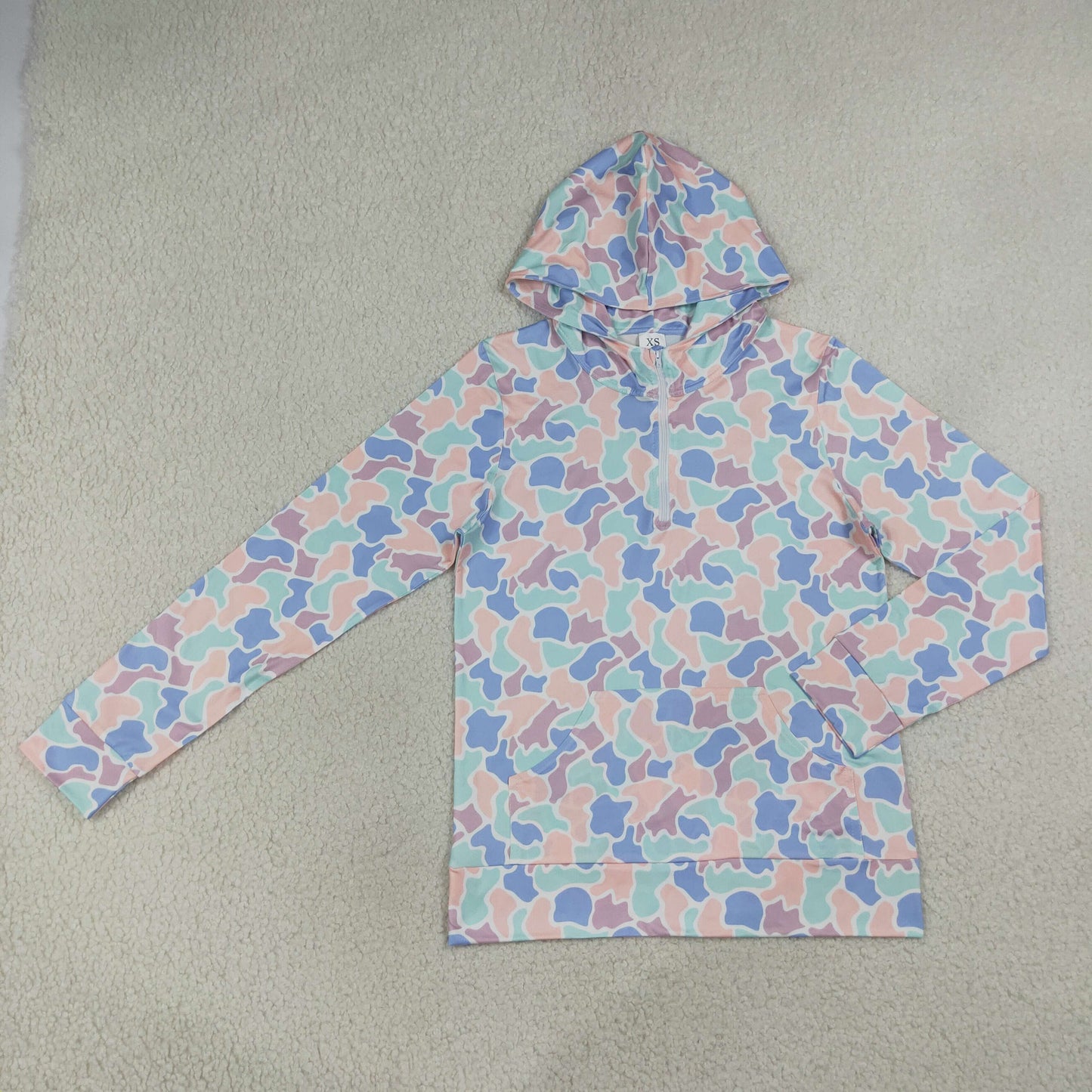 GT1714 Adult Men Southern Camo Zip Pocket Hoodies Top