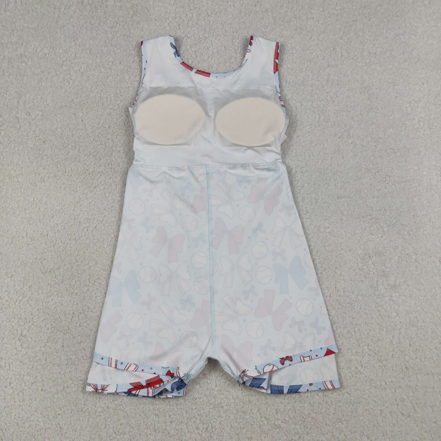 GSD2150 Kids Baby Girls Baseball 4th Of July Yoga Active Wear Skort Knee Length Dresses