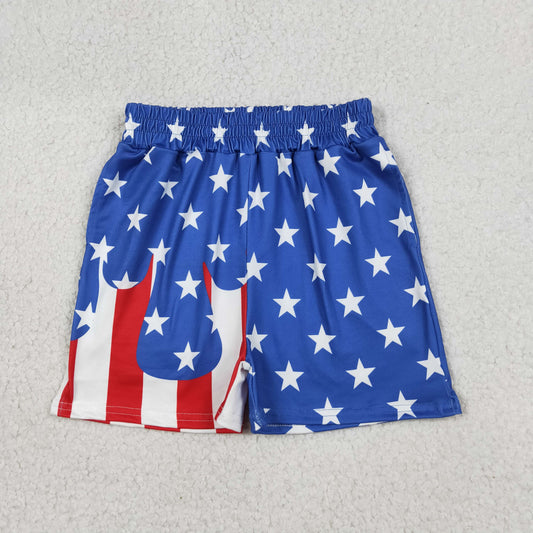 SS0861 Kids Baby Boys Stars Stripe 4th of July Shorts Bottom